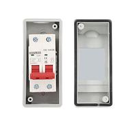 Interruttore automatico 2P, alloggiamento PA66 IP65 impermeabile DC 1000V 20A scatola interruttore di disconnessione coperchio trasparente for sistema solare off-grid Protettori di dispersione a terra