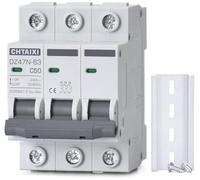 Interruttore automatico a 3 poli for montaggio su guida DIN, interruttore in miniatura da 20 A, 480 V CA, di disconnessione con sgancio magnetotermico MCB C20(47n63-3pc-50 Amp,240V)