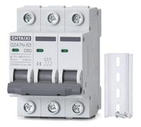 Interruttore automatico a 3 poli for montaggio su guida DIN, interruttore in miniatura da 20 A, 480 V CA, di disconnessione con sgancio magnetotermico MCB C20(47n63-3pc-50 Amp,480V)
