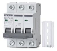 Interruttore automatico a 3 poli for montaggio su guida DIN, interruttore in miniatura da 20 A, 480 V CA, di disconnessione con sgancio magnetotermico MCB C20(47n63-3pc-10 Amp,480V)