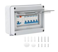Interruttore automatico a 5 vie, IP65, resistente alle intemperie, per garage, officina, roulotte, dependance, 63A, 1P+N +6A+6A+10A+20A+32A