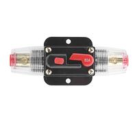 Interruttore automatico con ripristino automatico e comando manuale, portafusibile per protezione da sovraccarico a 12 V e 24 V, adatto per autoradio, impianti marini, (80A)