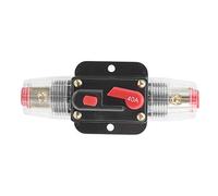 Interruttore automatico con ripristino automatico e comando manuale, portafusibile per protezione da sovraccarico a 12 V e 24 V, adatto per autoradio, impianti marini, (40A)