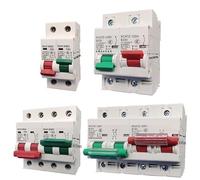 Interruttore automatico DC 1P+1P 2P+2P MCB, doppio interblocco di conversione di potenza, 32A 63A 80A 100A 125A 150A 160A 200A 250A, protettore della batteria(1p,80A)