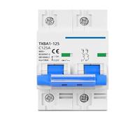 Interruttore automatico DC100V 150V 200V 250V Bassa tensione AC DC MCB 2P Curva C 16A 20A 25A 32A 40A 50A 63A Pannello solare Protezione batteria(2P,80A)