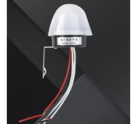 Interruttore automatico della luce fotocellula per esterni per illuminazione stradale compatibile con alimentazione da 220 V e 12 V Design resistente alle intemperie Sensore integrato (AS-20 (220 V))