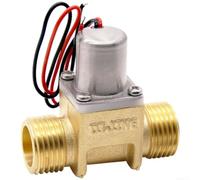 Interruttore automatico di controllo dell'acqua elettrovalvola bistabile per funzionamento del segnale di impulso adatto per WC intelligente e irrigazione da giardino con porta G1/2 pollici giallo
