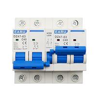 Interruttore automatico di interblocco trasferimento manuale a doppia alimentazione CA 2P+ MTS Din Rail, interruttore sezionamento MCB 40A 63A 1 pz(40A)
