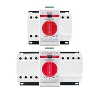Interruttore automatico di trasferimento a doppia alimentazione 2P 4P 63A 125A ATS PV AC220V 400V 50/60Hz Tipo MCB Interruttori manuali Interruttore automatico(2P 125A 220V)