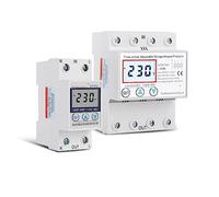 Interruttore automatico Display LCD Protezione regolabile da sovratensione e sottotensione con dispositivo di protezione for ripristino automatico da sovracorrente 63A 1 pezzo (Color : 50a, Size : T