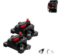Interruttore automatico for auto da 2 pezzi con ripristino manuale, fusibile in linea da 60-300 A, 12 V-48 V, inverter IP67 impermeabile, circuito marino, assistente for barche(Black 300A)