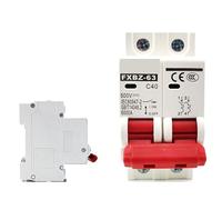 Interruttore automatico FXBZ-63 Interruttore automatico in miniatura DC500V 1000V 2P10A16A20A25A32A40A50A63A MCB Sistema solare fotovoltaico Interruttore CC PV(50A)