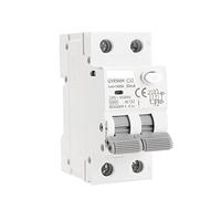 Interruttore automatico GYR9NM 230V RCBO 6KA MCB Interruttore differenziale con protezione da sovracorrente e perdite 1 0a 16a 25a 32a 40a Protettori di dispersione a terra (Color : 2p 16a, Size : 3