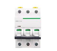 Interruttore automatico IC65H 3p Mini IC65H 3p Tipo D 1A - 63A 10kA MCB A9F29301-A9F29363 1 pz(6A)