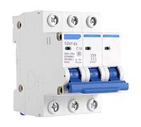 Interruttore automatico Interruttore automatico miniaturizzato, CA 400 V 6/10/16/20 A MCB a 3 poli, 400 V Pratico DZ47-63 Stabile for sistemi CC di generazione di energia solare di piccole dimensioni