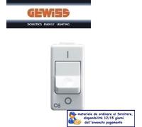 INTERRUTTORE AUTOMATICO MAGNETOTERMICO 1P+N 6A GEWISS SYSTEM WHITE GW20434