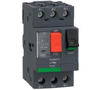 Interruttore automatico magnetotermico GV2ME07C, controllo tramite pulsante, impostazione corrente 1,6-2,5 A, potere di interruzione massimo Icu 100 kA