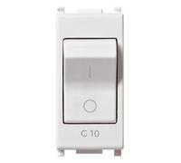 INTERRUTTORE AUTOMATICO MAGNETOTERMICO VIMAR PLANA 14405.10 10A 1P+N 230V BIANCO