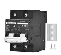 Interruttore automatico MCB 2P 100A 125A 150A DC100V 150V 250V 500V 1000V con curva C, protezione da cortocircuito della batteria del pannello solare(2P DC100-250V,125A)
