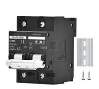 Interruttore automatico MCB 2P 100A 125A 150A DC100V 150V 250V 500V 1000V con curva C, protezione da cortocircuito della batteria del pannello solare(125A,2P DC100-250V)
