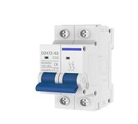 Interruttore automatico MCB 2P 10A 16A 20A 25A 32A 40A 50A 63A DZ47Z 500V/1000V Montaggio su guida DIN Interruttore di sezionamento CC per impianto solare fotovoltaico(2P 500V,63A)