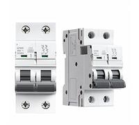 Interruttore automatico Mini interruttore automatico su guida Din GYM9 a 2 poli 230 V 6 A-63 A CA tipo 1 pezzo (Color : 16a, Size : 2 Pole C Curve)