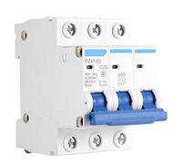 Interruttore automatico miniaturizzato, CA 400 V 6/10/16/20 A MCB a 3 poli, 400 V Pratico DZ47-63 Stabile for sistemi CC Sistema di generazione di energia solare di piccole dimensioni Interruttori ad