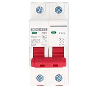 Interruttore Automatico Miniaturizzato DC, 2 Poli 1000V Isolatore per Sistema Solare Fotovoltaico Montaggio Su Guida DIN Sezionatore CC Interruttore Automatico Bassa Tensione DZ47-63Z (20A)