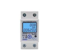 Interruttore automatico Misuratore di zero digitale monofase su guida Din kWh Tensione Corrente Consumo energetico Wattmetro Elettricità 220 V CA (Size : 220v)