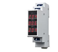 Interruttore automatico Montaggio su guida Din trifase AC 80-500V Mini voltmetro modulare Voltmetro Indicatore indicatore BV-3R Display digitale a LED