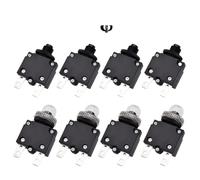 Interruttore automatico MR1 da 5 pezzi, 3A, 4A, 5A, 6A, 8A, 10A, 15A, 20A, protettore termico da sovraccarico, interruttore a pulsante con cappuccio impermeabile(5pcs With Cap,8A)