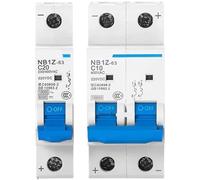 Interruttore automatico NB1Z-63 AC DC 220V 400V MCB Energia solare Fotovoltaico Interruttore domestico(2P,63A)
