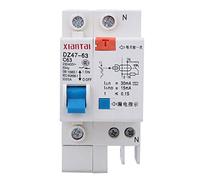 Interruttore automatico per correnti di guasto, DZ47LE 1P + N 230V-400V 50HZ 60A 4KA Tipo C Interruttore magnetotermico differenziale, protezione da cortocircuito e carico