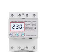 Interruttore automatico Relè di tensione di protezione di tensione e corrente regolabile trifase 80A 380V for carichi pesanti con display Volt Amp 1 pezzo
