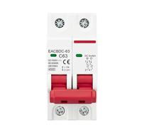 Interruttore automatico solare 2P DC 1000V Interruttore di protezione da sovraccarico 6A 10A 16A 20A 25A 32A 40A 50A 63A DC1000V Fotovoltaico PV