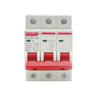 Interruttore automatico solare in miniatura DC 1000V3P di protezione da sovraccarico 6A~63A/80A 100A 125A Adatto for impianto fotovoltaico(10a)