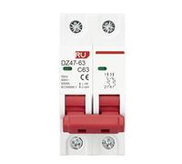 Interruttore automatico tipo C C45N a 2 poli 3A/6A/10A/16A/20A/32A/40A/50A/63A 400V~, montaggio su guida DIN da 35 mm, capacità di interruzione 6KA(10A)