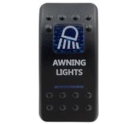 interruttore avviamento motore Interruttore a bilanciere a LED blu a 5 pin e 7 ON OFF ON per luci interne in stile ARB per auto, barca, camper, ecc(Awning Lights)