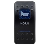 interruttore avviamento motore Interruttore a bilanciere a LED blu a 5 pin e 7 ON OFF ON per luci interne in stile ARB per auto, barca, camper, ecc(Horn-(ON) OFF)