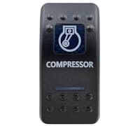 interruttore avviamento motore Interruttore a bilanciere a LED blu a 5 pin e 7 ON OFF ON per luci interne in stile ARB per auto, barca, camper, ecc(Compressor)