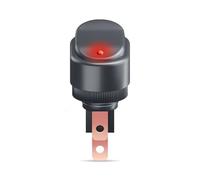 interruttore avviamento motore Interruttore a bilanciere impermeabile da 12 mm, 3 pin SPST ON OFF, interruttore a levetta ad alta corrente, di forma ovale, adatto per auto e barca(1-Red)