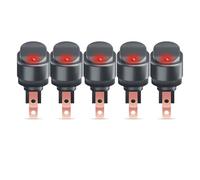 interruttore avviamento motore Interruttore a bilanciere impermeabile da 12 mm, 3 pin SPST ON OFF, interruttore a levetta ad alta corrente, di forma ovale, adatto per auto e barca(5 -Red)