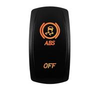 interruttore avviamento motore Interruttore a bilanciere LED arancione 12V-24V impermeabile 20A luce ambra adatta per auto barca ATV camper motorhome macchina automatica(ABS OFF)