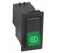 Ama Interruttore Basculante ON-OFF per Fari Anabbaglianti 12V - Con Dima 50x26mm e Corpo Verde, Made in Italy