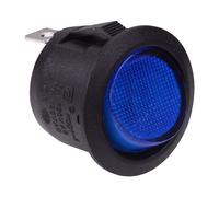 Interruttore Basculante Rotondo Illuminato Blu On-Off 12V SPST 10A 1 Polo