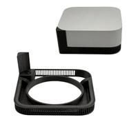 Interruttore+base di raffreddamento adatto per Mac Mini M4 2024, pulsante di accensione superiore per stampa 3D, base antipolvere stampata in 3D, supporto per dissipazione del calore (nero)