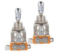 Interruttore Bilanciere Chitarra Elettrica 3 Vie 2 Pezzi Metallo Argento