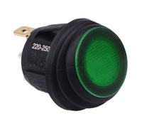 Interruttore Bilanciere Illuminato Impermeabile Verde 230V 20mm SPST 10A