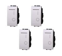 Interruttore Bipolare 0-1 16A, Compatibile Con Bticino Living Light (4 Pezzi, Bianco)
