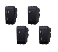 Interruttore Bipolare 0-1 16A, Compatibile Con Bticino Living Light (4 Pezzi, Nero)